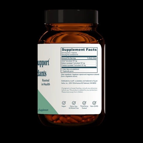 Image of Triphala - Digestive Support + Antioxidants 60vcaps supplement facts